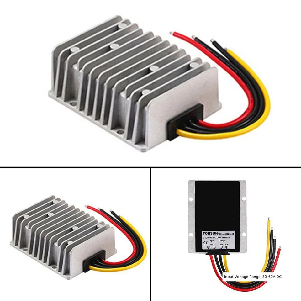 Imperméable Régulateur Convertisseur Tension 48V-12V Alimentation Module 30A FR - Photo 2/4