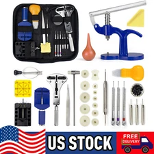 36PCS Watch Repair Tool Kit Spring Bar Tool Set Case Opener Watch Case Press US