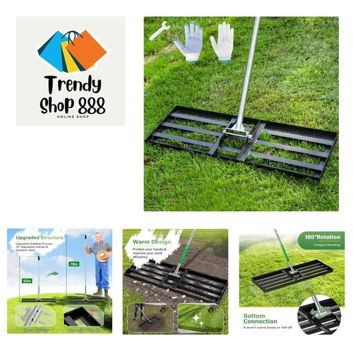 Lawn Leveling Rake 36X10 inch,Extra Wide Lawn Leveler,78