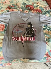 Rick Springfield 1982 Tour Tee Small Shirt 80s Henley Grey Collectible Unisex