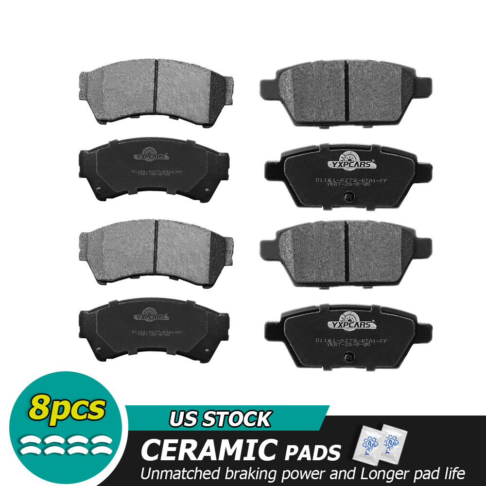 Complete Ceramic Brake Pad Set - Front & Rear For Ford Fusion, Lincoln MKZ, Mazda 6 (2006-2012)