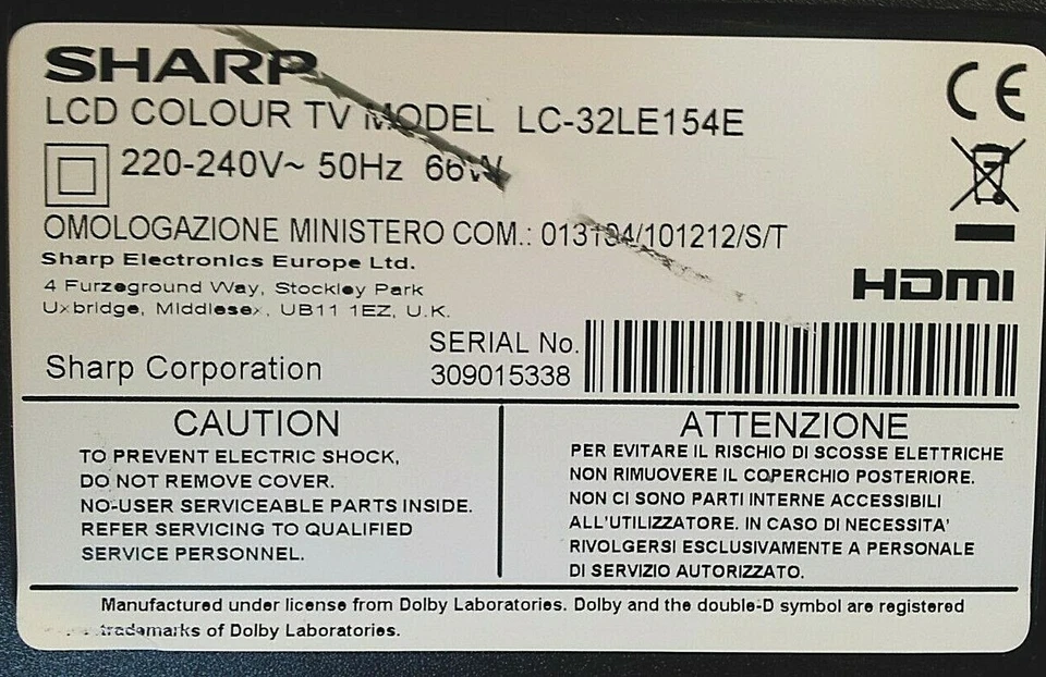 TIRA DE LED LBM320M1 402-DF-2V(HF)(0)(L) PARA SHARP LC-32LE154E - Imagen 4 de 4