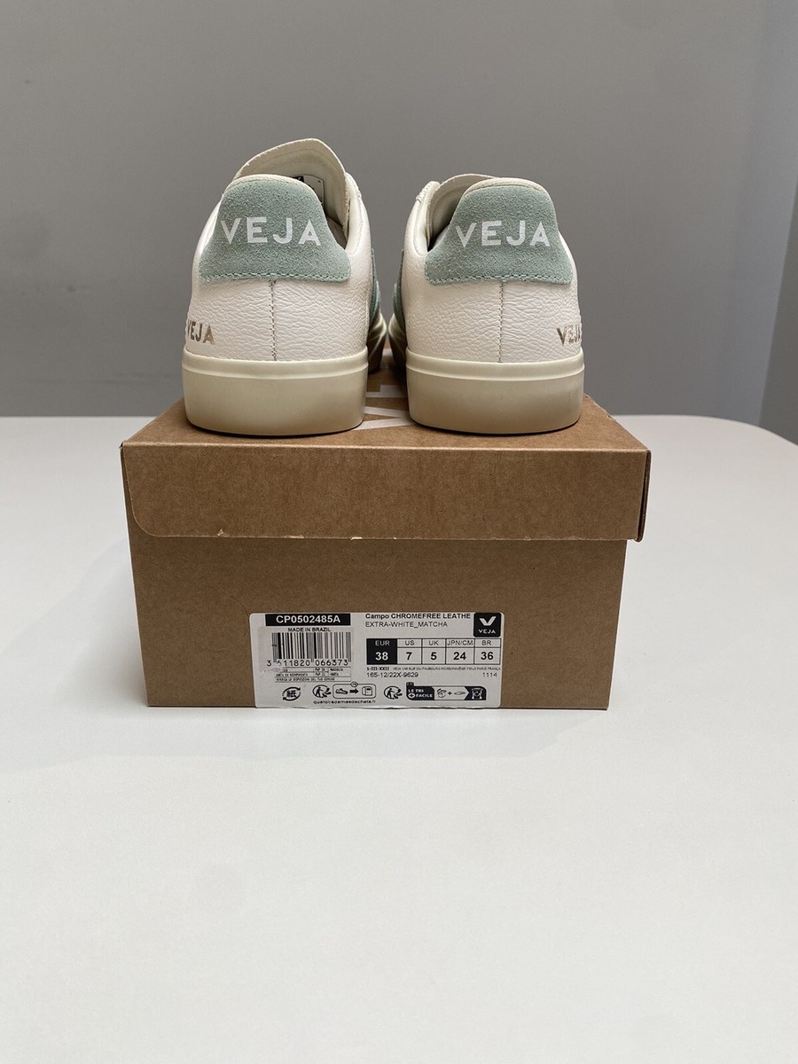 Veja Campo Sneaker Extra White Leather/Matcha sz 38EU/7US New in Box | eBay