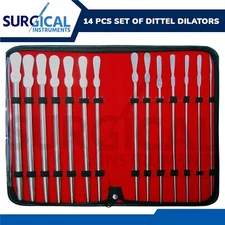Dittel Urethral Sounds Dilators Set Kit of 14, Urology Instruments German Grade