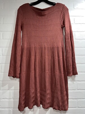 Gorgeous Slinky Sweater Dress by ATOS LOMBARDINI Peach Color Size 44IT