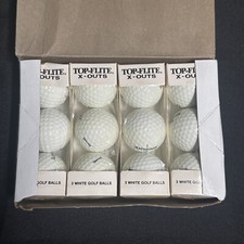 SPALDING TOP FLITE X-OUTS 1 DOZ NIB Golf Balls. Sealed new white Vintage 1982