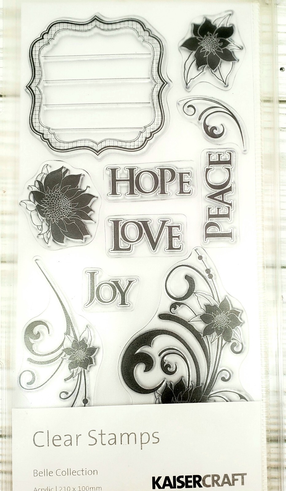 Lot of 4 Kaisercraft Clear Stamps Christmas Birds Flowers Words UNMOUNTED