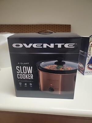 Ovente 4-Quart Slow Cooker With Heat-Tempered Glass Lid