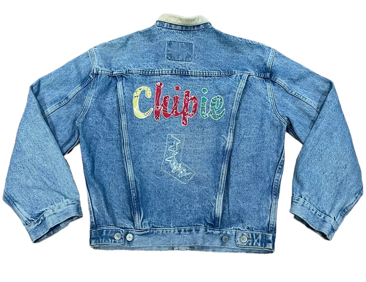 Chipie Vintage 80s 90s Rare Stonewash Oversized Denim Jacket Rave Retro  size L