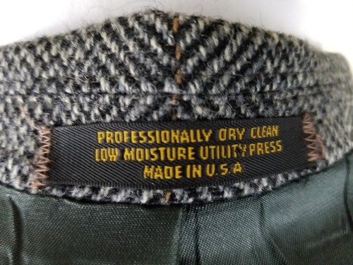 Evan Picone Mens Sport Coat 2 Button Herringbone Wool Gray Tweed 42 R - Picture 7 of 8
