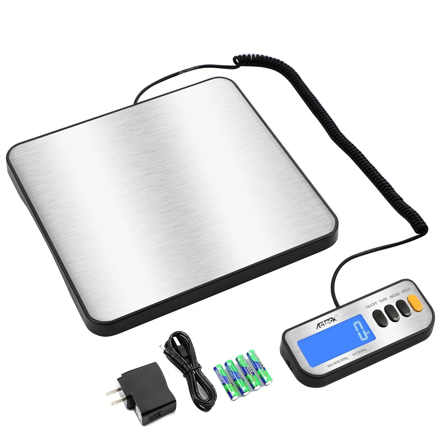 Extra Large Digital Weighing Scale 460Lbs 12X11 Stainless Steel Platform