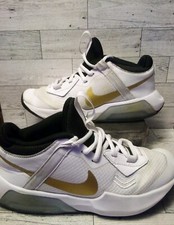 Nike Air Zoom Sneakers Youth Size 6Y Crossover Low White Lace up Basketball