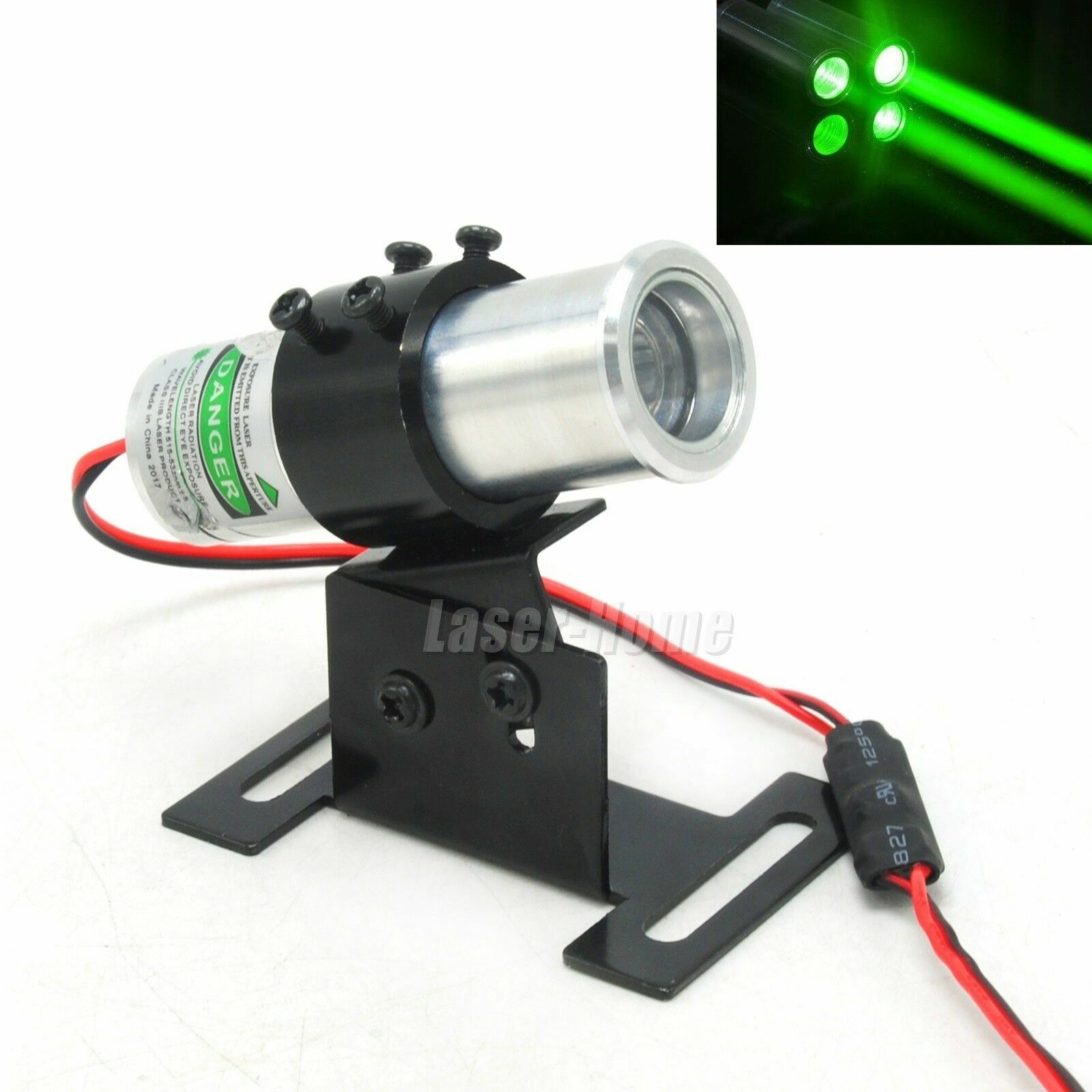 Thick Beam Dot 532nm 50mW Green 5V Laser Module KTV Bar Stage +22mm Holder