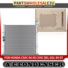 A/C AC Condenser w/ Bracket for Honda Civic 1994-1995 Civic del Sol 1994-1997