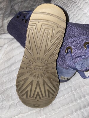 UGG Heirloom Lace Up Boots Purple All Year Shoes S/N 1000693 Sz 6