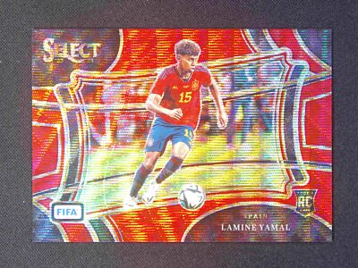 Carte à Collectionner Lamine Yamal - Panini Select FIFA 2023-24 - Camouflage Hiver #27/99 - Notée PSA 9