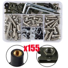 155PCS Aluminum Fairing Bolts Kit For Kawasaki ZX6 ZX6R ZX6RR ZX7R ZX7RR ZX9R UK