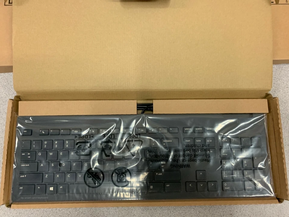 (5) NUEVO *911502-001* HP USB Slim Smartcard Teclado Negro ** CAJA ANGUSTIADA** Foto 2 de 4