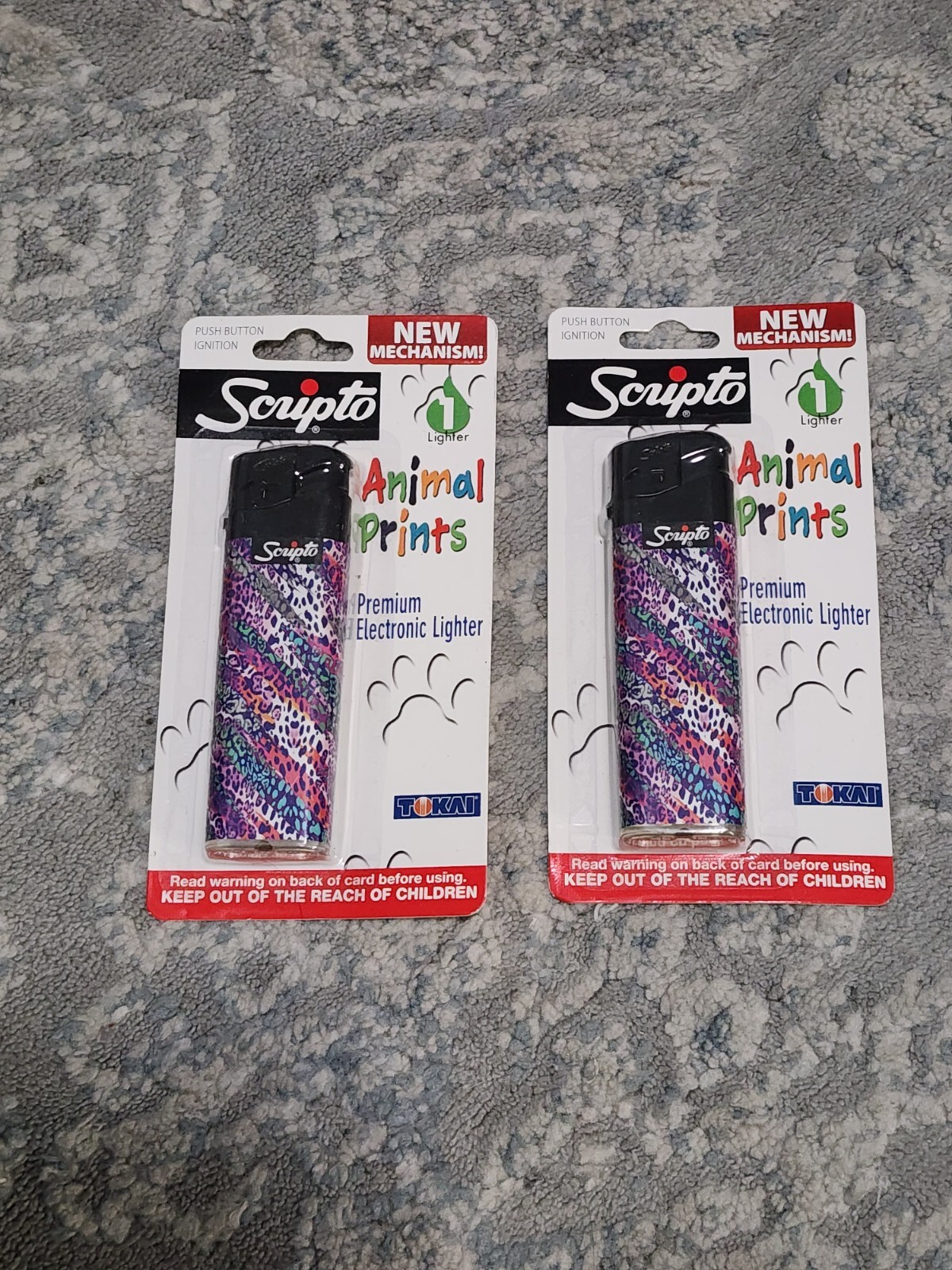 Animal Prints Push Button Ignition New 2 Pack