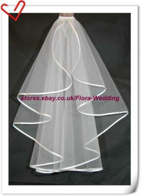''VERKAUF 1-stufiger DESIGNER HOCHZEIT/BRAUTSCHLEIER, SATINSAUM, 28''