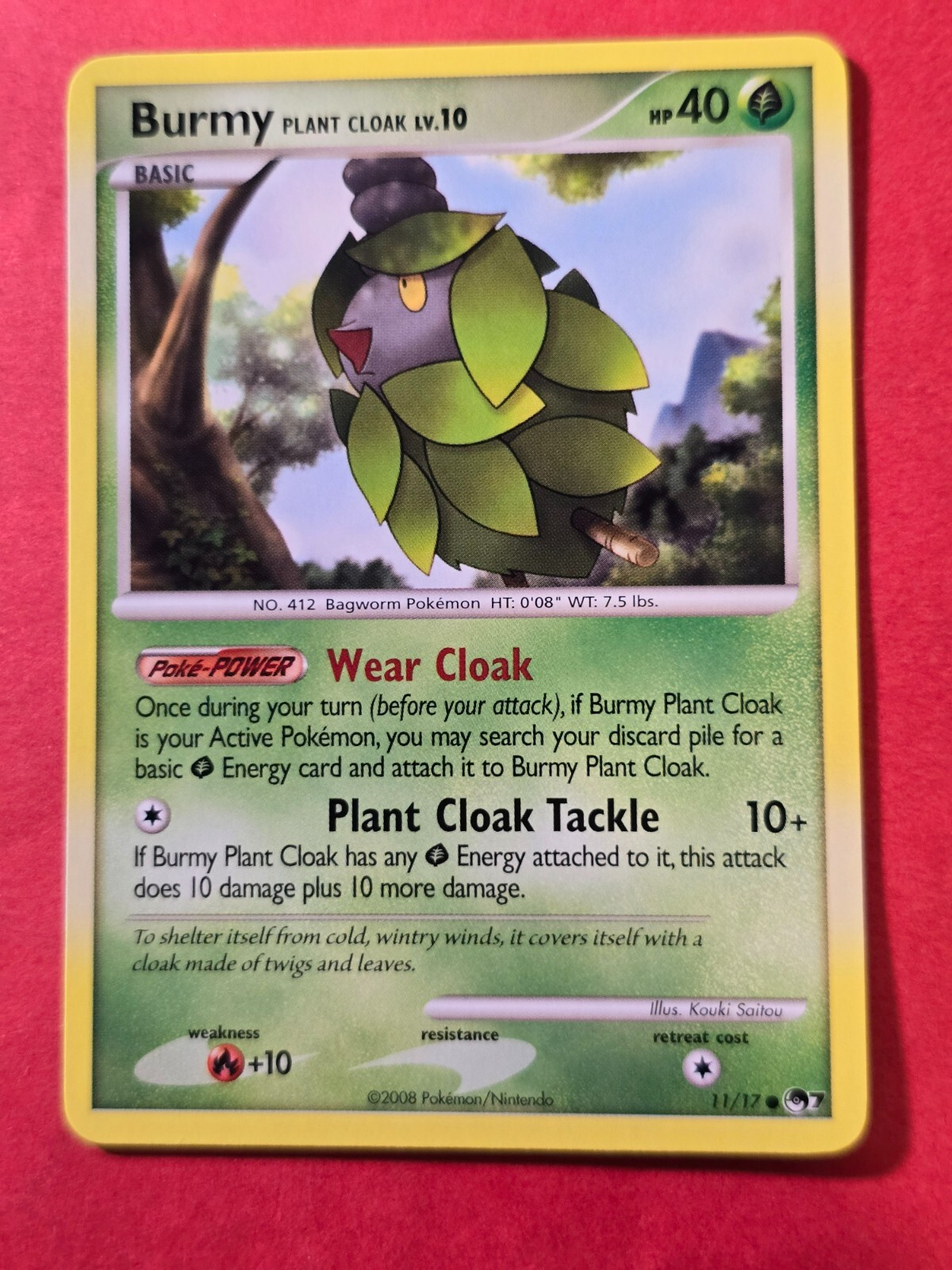 2008 Pokemon Organized Play Series 7 #11 Burmy PC, C, NF/H, cd3