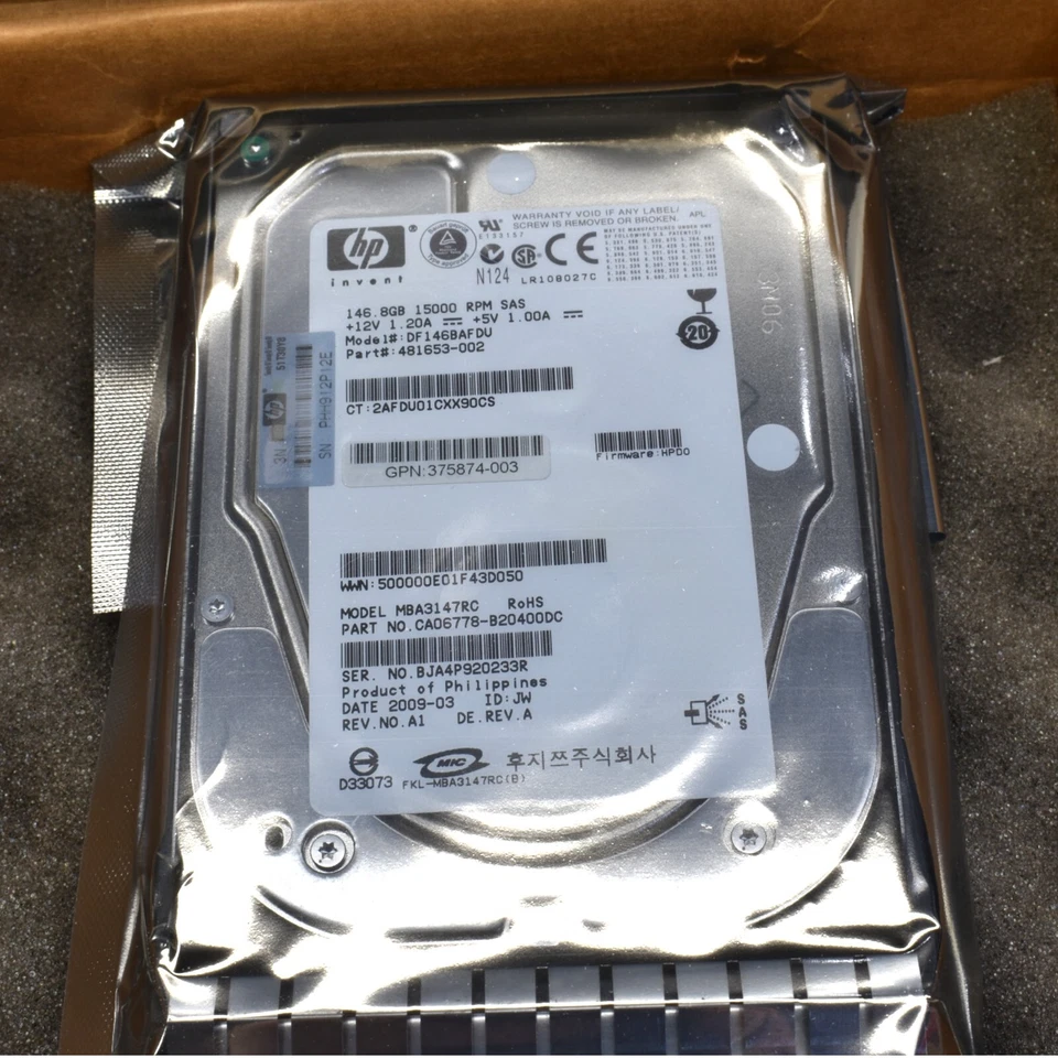 HPQ 146GB 15000 RPM SAS HS Hard Drive 3.5" Internal Brand New - Image 3 of 4