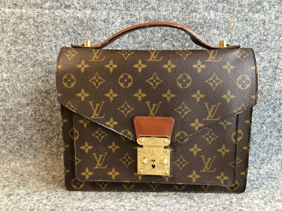 Maletín de negocios Louis Vuitton Monceau 2WAY marrón M51185 monograma lona usado Foto 2 de 4
