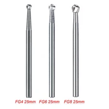 Dental Round Carbide Steel Bur Surgical 25mm Length Friction Grip FG SURG FGOS