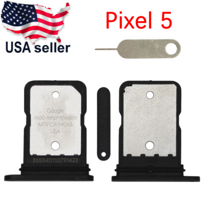 OEM Black SIM Card Tray Holder Slot Pin For Google Pixel 4 5 6 7 8 9 Pro XL 5G