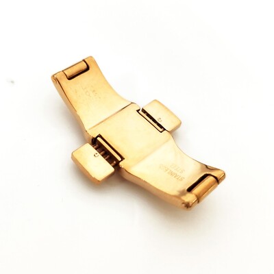 YEjing Stainless Steel Single Pull Butterfly Buckle Deployment Watch Buckle 14 16 18mm 20mm Watch Strap Clasps Folding Buckles Button