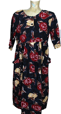 Day In Day Out Women's Casual Cotton Shift Dress -Sz M - Generous Fit