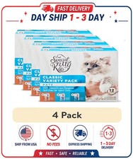 4 pack Special Kitty Classic Variety Pack Pate Cat Food, 13 oz Cans 12 Pack