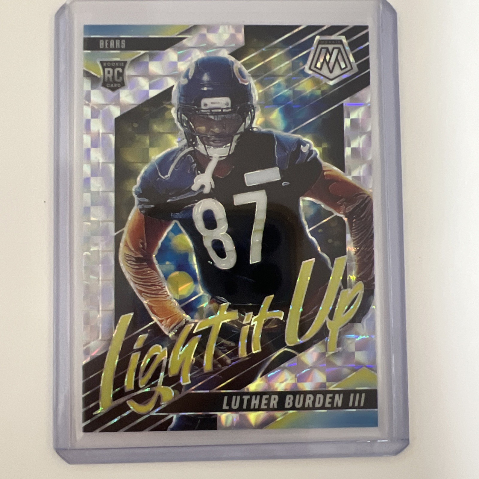 2025 Panini Mosaic Luther Burden III Light It Up Silver Mosaic Prizm