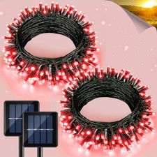 2 Pack Solar String Lights Outdoor Waterproof, 80FT 240 LED Solar Powered Str...