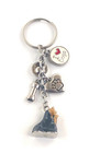 Vintage "I Love Dogs" Bone Dish Heart Scottie Dog Charm Keyring Keychain — photo 2