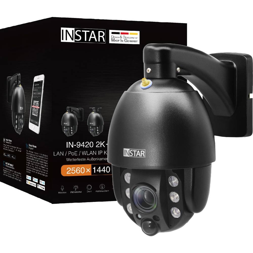 Caméra IP INSTAR IN-9420 fin des images floues surveillance 2560 x 1440 Wi-Fi