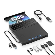Yaeonku External Blu-ray Drive DVD/BD/CD Player 3D Support 4 USB Ports Age 13 