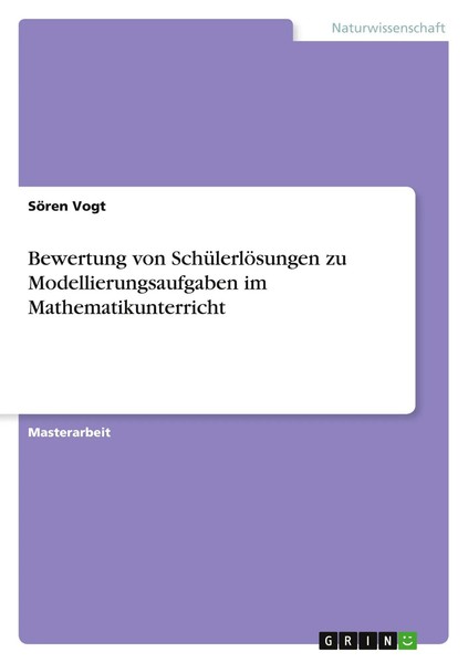 SöRen Vogt | Bewertung Von SchüLerlöSungen Zu Modellierungsaufgaben Im...-image