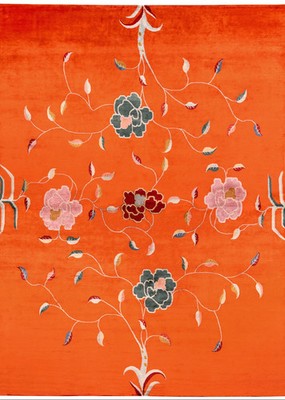 6x9 8x10 9x12 Handmade VINTAGE Chinese Art Deco Floral Wool Rug Living & Bedroom