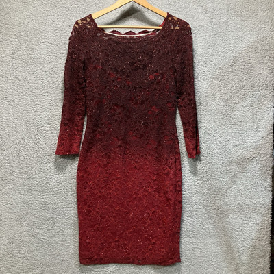 Dress 8 Red Ombre Lace Iridescent Whimsigoth Goth Vamp Whimsical Romantic Retro