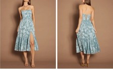 Azazie Eole Powder Blue Strapless Dress