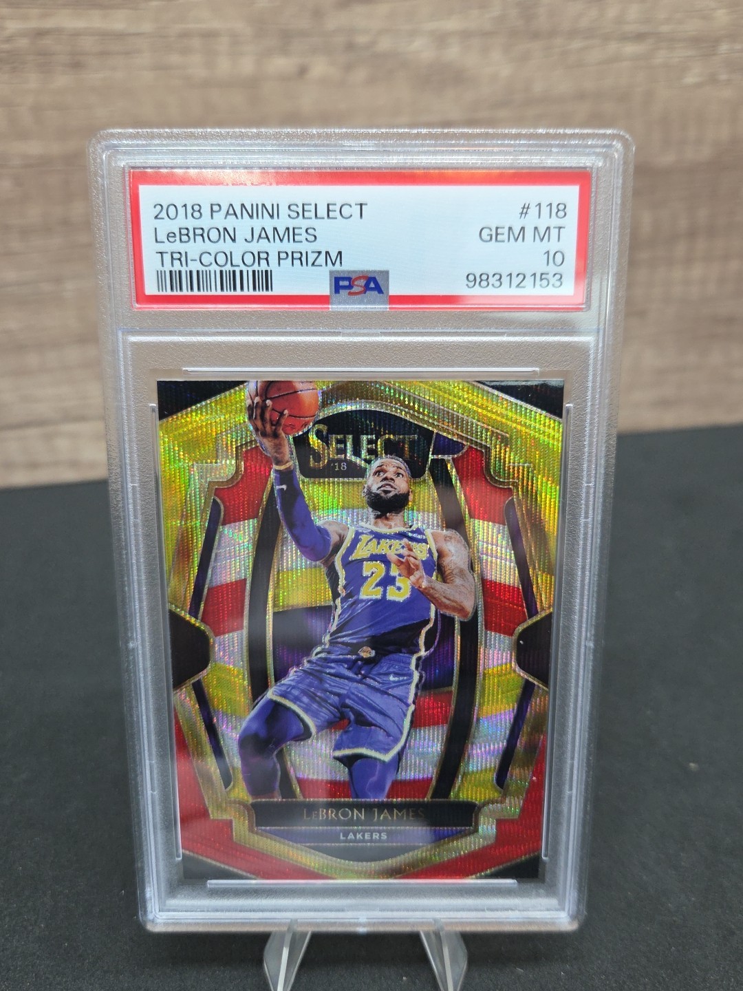 LEBRON JAMES 2018 PANINI SELECT TRI COLOR PRIZM #118 PSA 10 GEM MINT CARD RARE