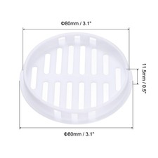 New 20Pcs 80mm/3.1in Air Vents Round Soffit Vents, White Soffit Vent Cover~
