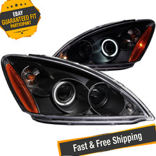 Anzo 121102 Black Ccfl Halo Projector Headlights For 2004-2007 Mitsubishi Lancer