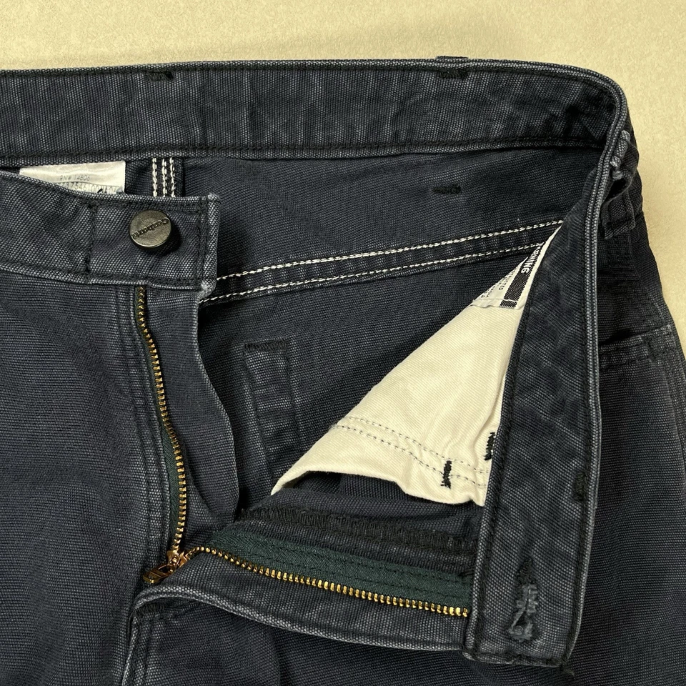 Carhartt FR Women’s Loose Fit Canvas Work Pants Blue Size 8x32 Style WFRB159 - Image 3 of 4