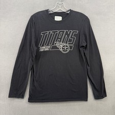 NFL Tennessee Titans Long Sleeve T-Shirt Black Small Graphic Football Tee