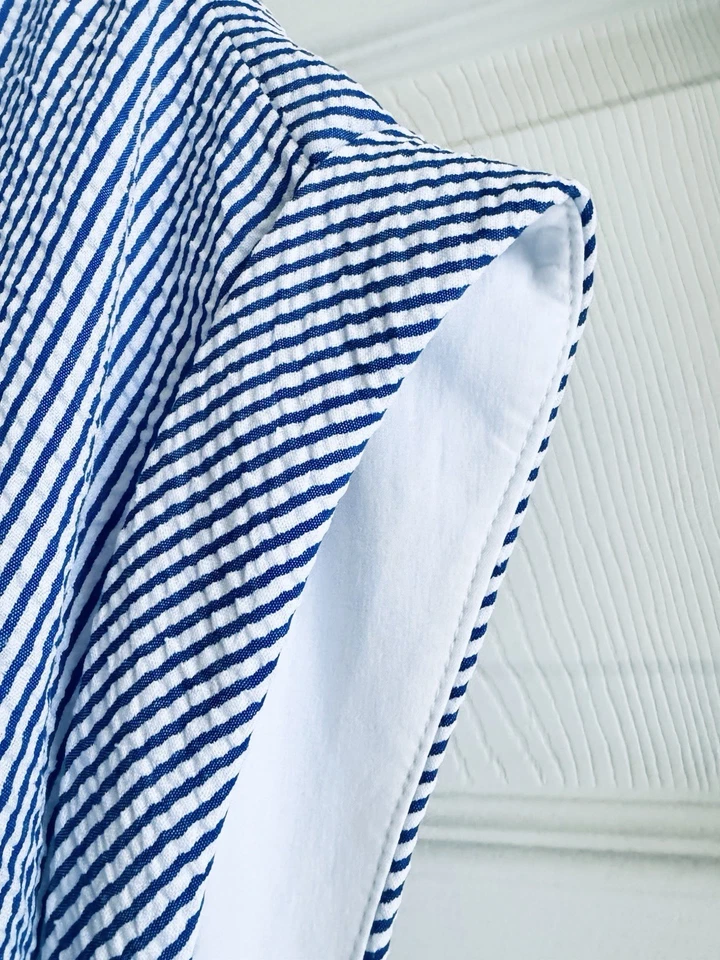 Antonio Melani Women's Dress Katie Tie 6 Collar Nautical Shirt Striped Blue - Image 4 of 4