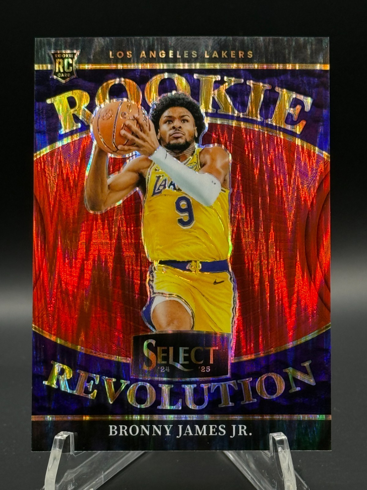 2024-25 Panini Select - RC Revolution Bronny James #3 Red Flash Prizm /99