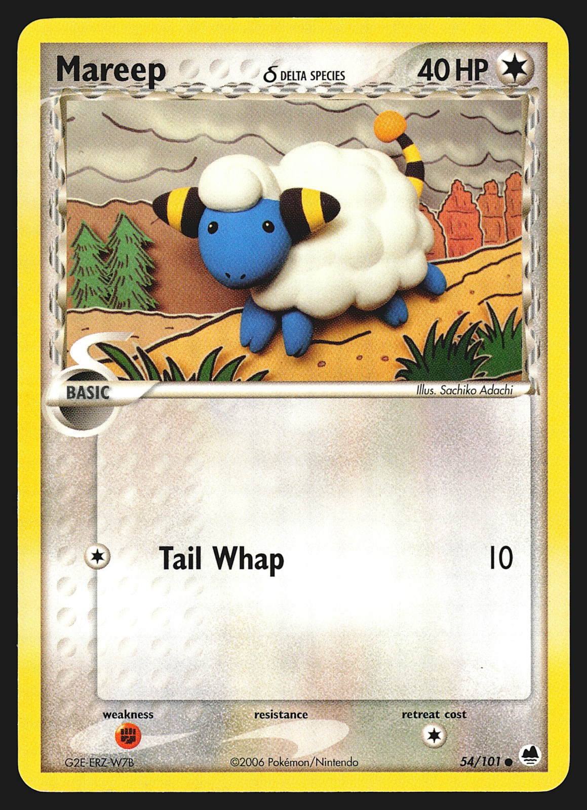 Mareep 54/101 EX Dragon Frontiers Pokemon Card LP