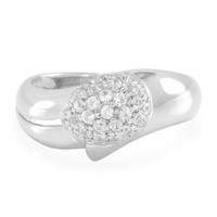 Cavill Ring Silber 925 Zirkon 0,83Ct Brillantschliff Damen GrößE 17